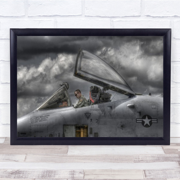 Preparing For Duty Plane Hdr Aviation Wall Art Print