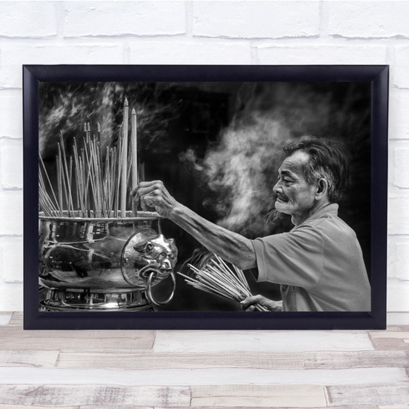 After Prayed Bandung Indonesia Man Wall Art Print