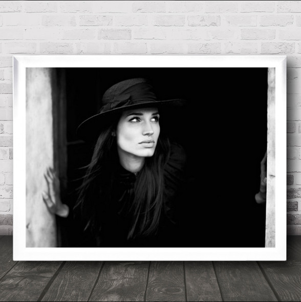 Marina Portrait Person Hat Imotski Wall Art Print