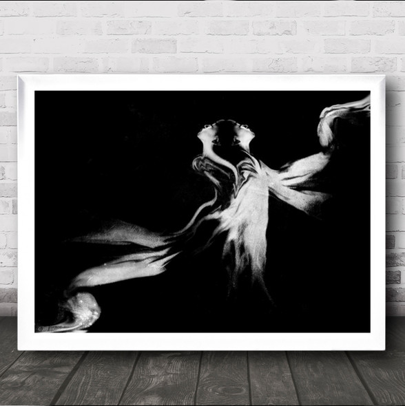 Twin Dark Smokey Distortion Woman Wall Art Print