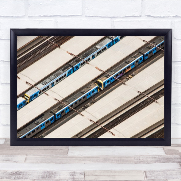 Railway Abstract Trains Parallel Wall Art Print