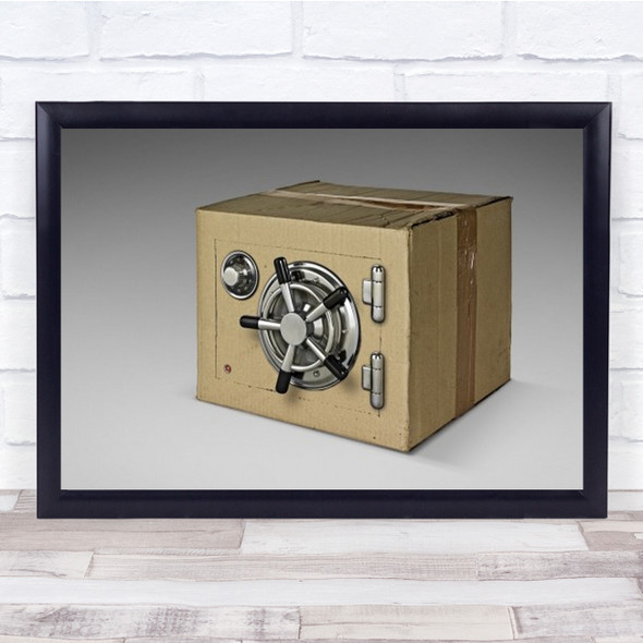 Unlikely Cardboard Box Safe Door Wall Art Print