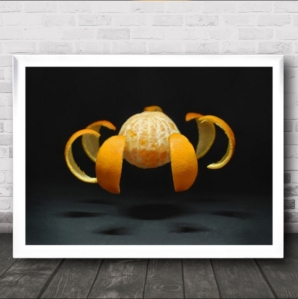 Exploded Magical Orange Peeled Wall Art Print