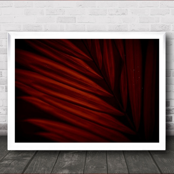 Sanguine Striations Red Leaves Wall Art Print