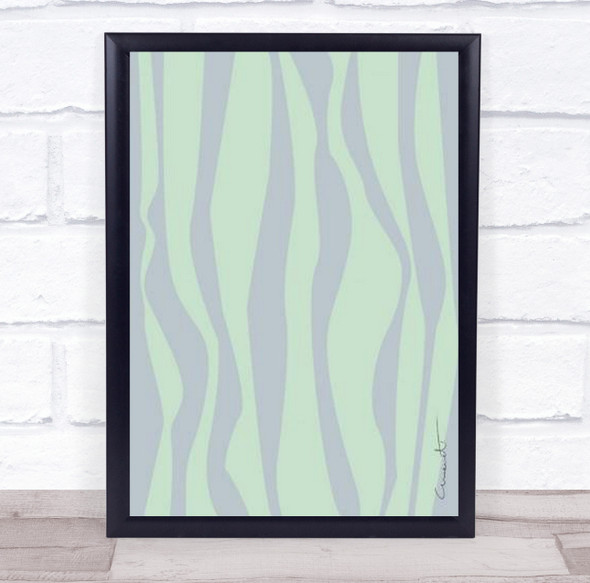 Wavy Stripes Lines Graphic Wall Art Print