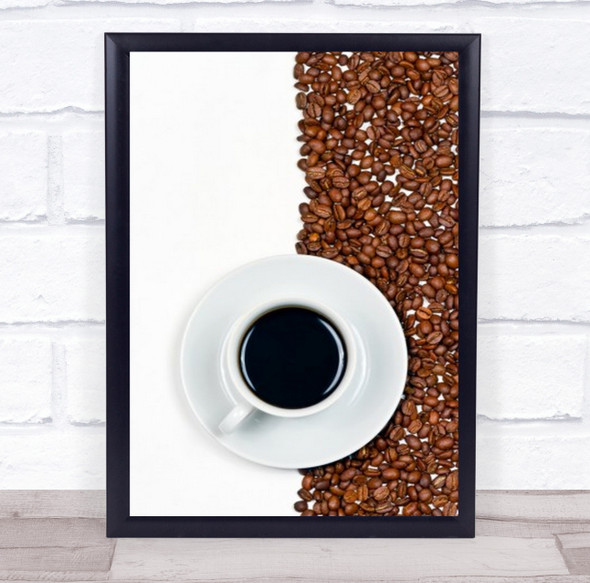 Coffee Flag Beans And Mug Wall Art Print