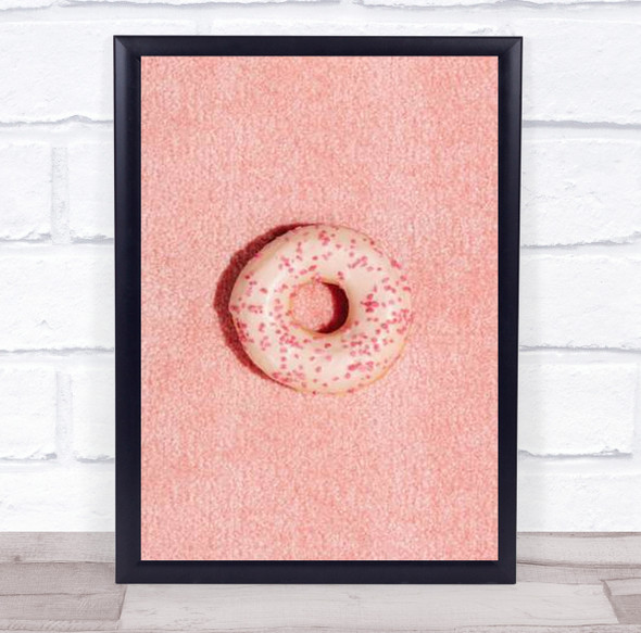 Pink Doughnut Food Studio Wall Art Print