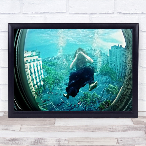 Barcelona Dive Water Wall Art Print