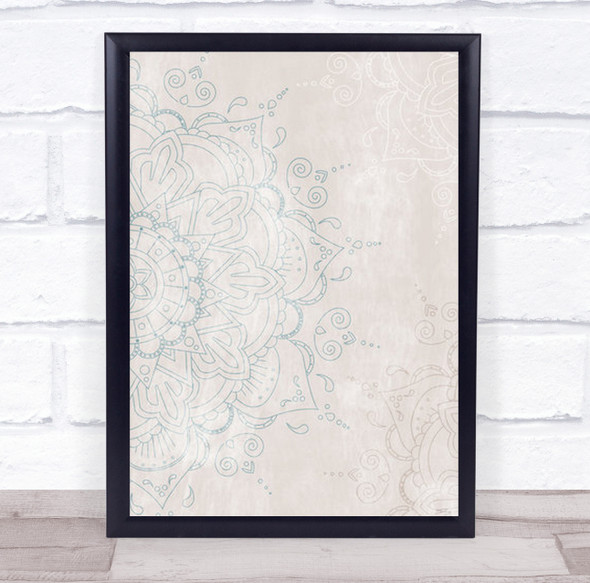 Mandala Close Line Art Wall Print