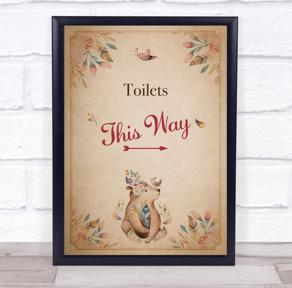 Vintage Bear Baby Shower Toilets This Way Right Personalized Event Party Sign
