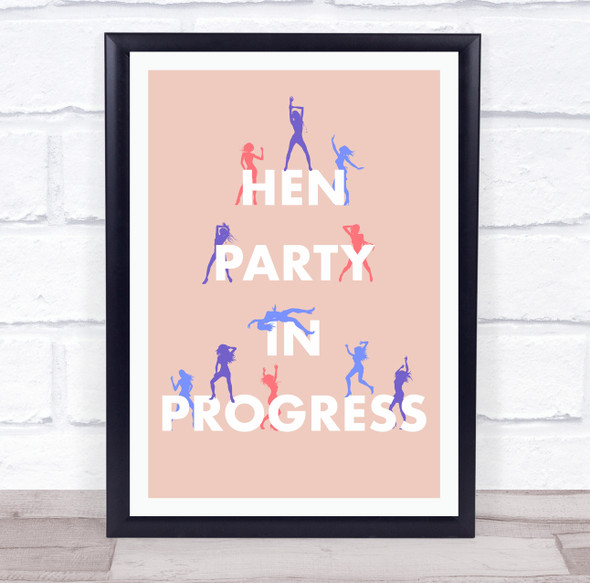 colorful Silhouettes Hen In Progress Personalized Event Party Decoration Sign