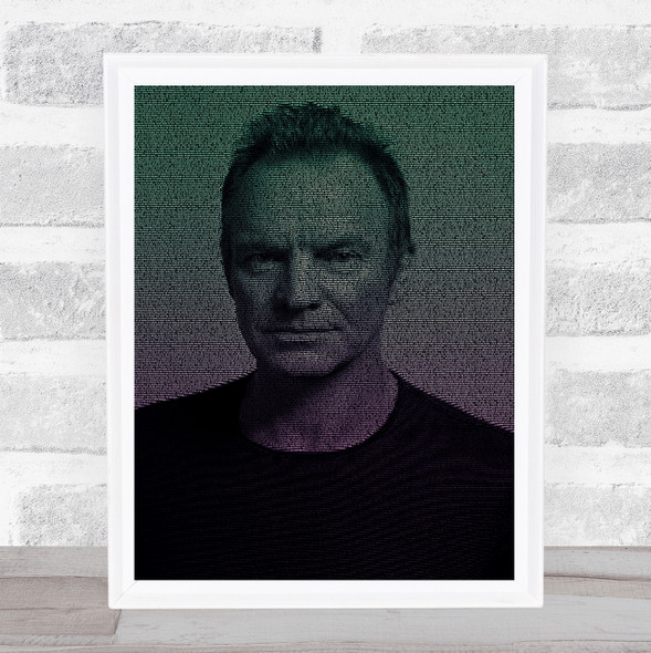 Sting Englishman In New York Face Music s Music Song Lyric Wall Art Print