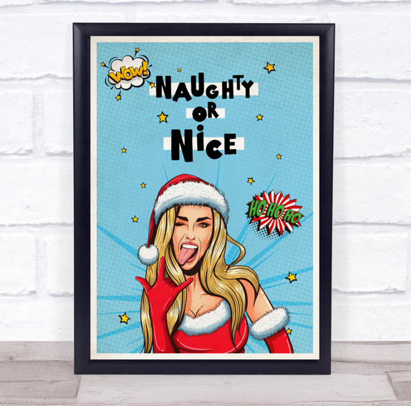 Naughty or Nice Wow Adult Christmas Wall Art Print