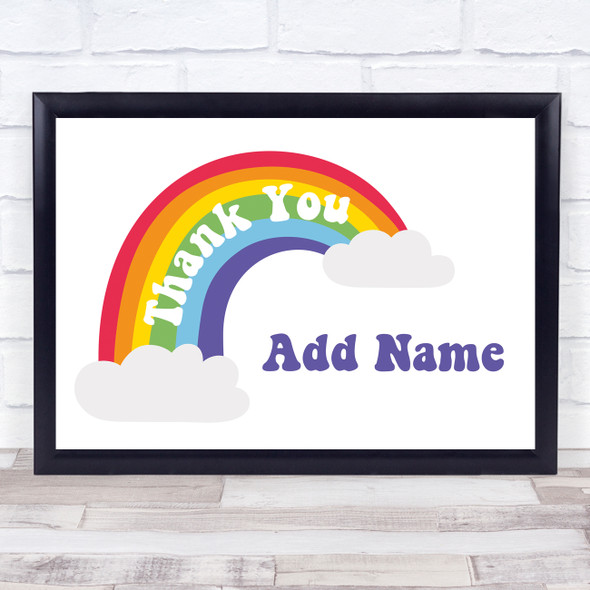 Thank You Rainbow Personalized Gift Art Print