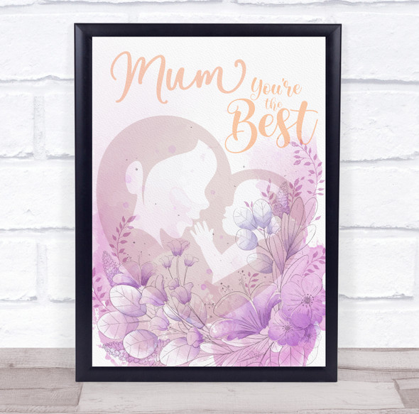 Mother And Daughter In Heart Personalized Gift Art Print