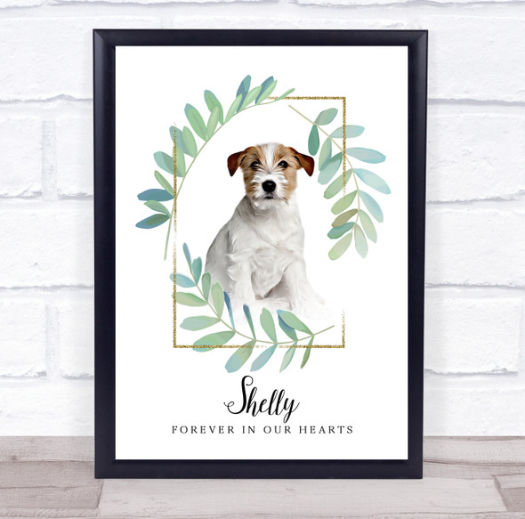 Jack Russel Dog Pet Memorial Forever In Our Hearts Personalized Gift Print