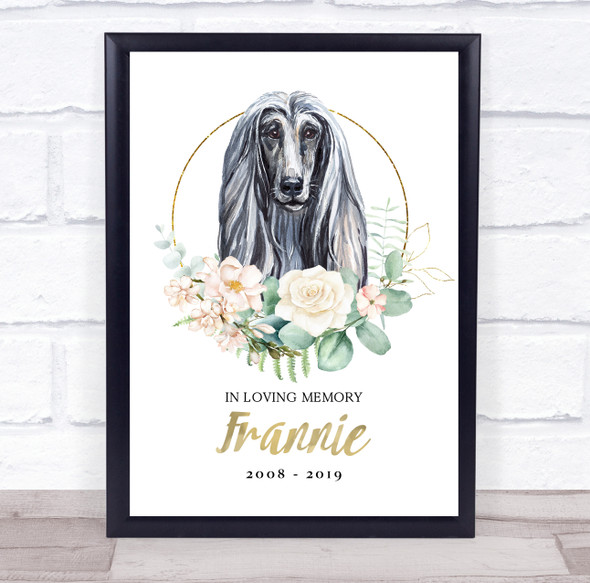 Dog Memorial In Loving Memory Style 10 Personalized Gift Print