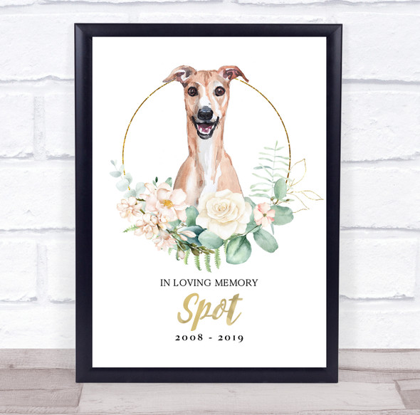 Dog Memorial In Loving Memory Style 6 Personalized Gift Print