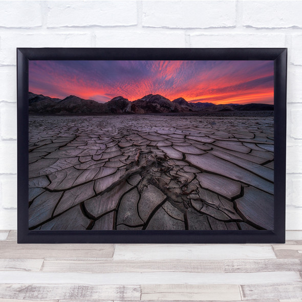 Cracked Mud Fieldcracks Crack Desert Clay Landscape Ground Print - PETTEX1637581