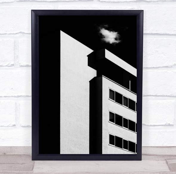 Architecture Abstract Cloud Graphic Contrast Black & White Geometry Shapes Print