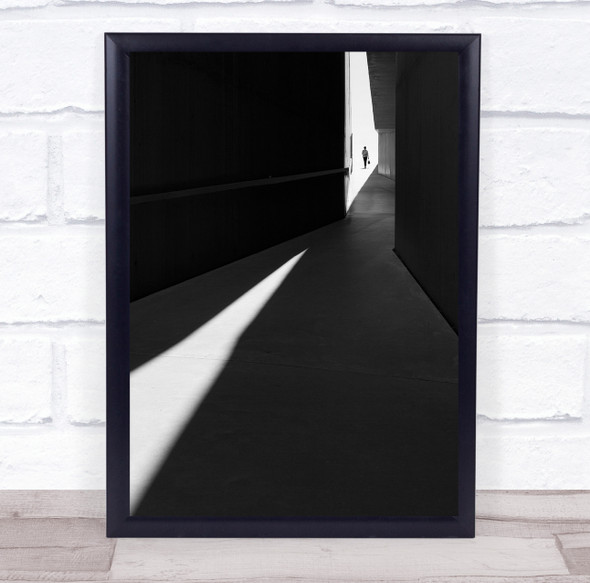Mood Black & White Low-Key Light Ray Man Woman Abstract Black White Shapes Print