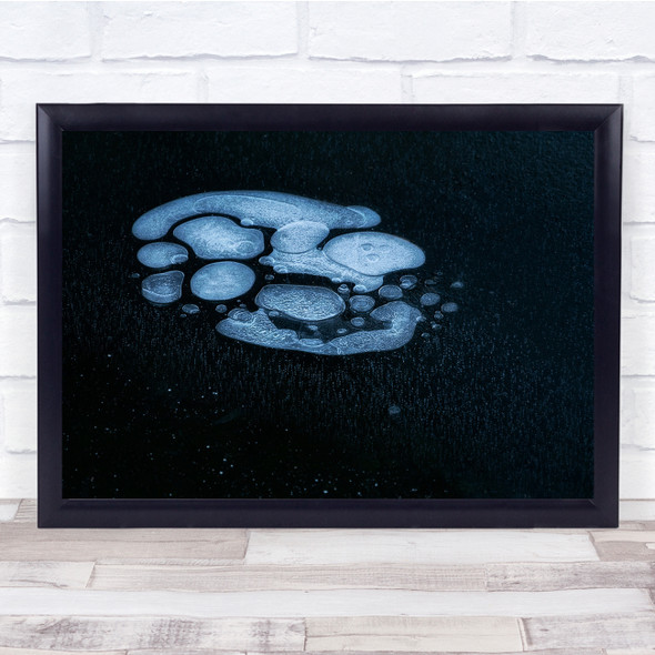Yosemite Valley River Water Reflection Abstract Colour Ice Winter Wall Art Print