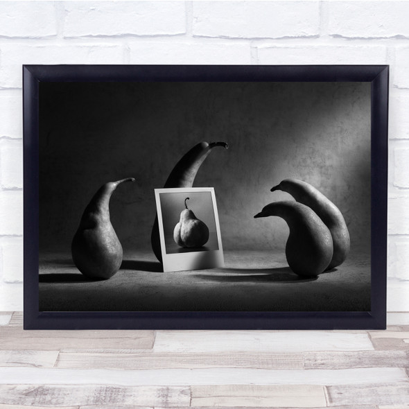 Pear Photo Photograph Fruit Pears Black White Conceptual Still Life Proud Print