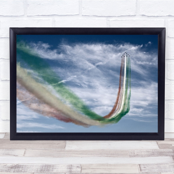 Action Smoke Sky Aviation Fighters Airplanes Show Air show Italy Wall Art Print