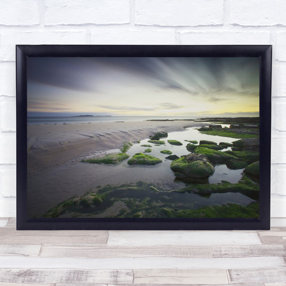 Beach Shore Uk United Kingdom Great Britain Northumberland Coast Wall Art Print