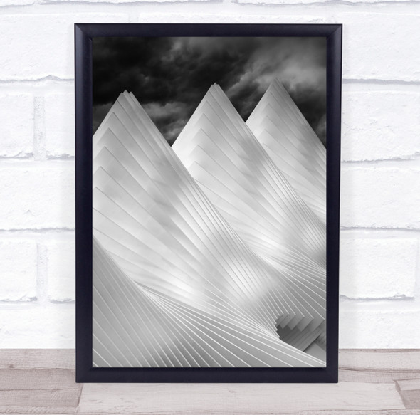 Calatrava Railway Station Architecture Italy Reggio Emilia Lines Wall Art Print