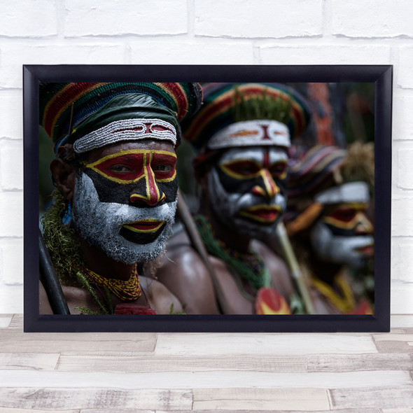 Documentary Portrait Man Face Paint Painted Painting Body Native Wall Art Print