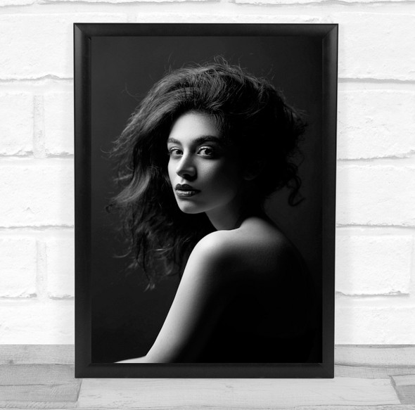 Girl Model Woman Portrait Shadow Light Dark Low Key Low-Key Ahir Wall Art Print