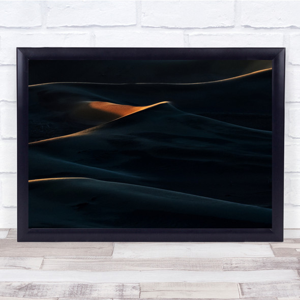 Landscape Desert Light Shadow Dark Low Key Low-Key Abstract Sand Wall Art Print