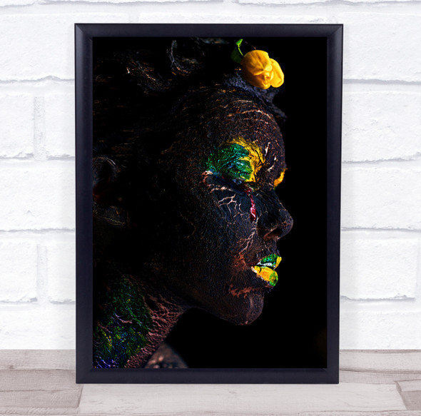 People Art Face Body Faceart Body art Portrait Life Planet Earth Wall Art Print