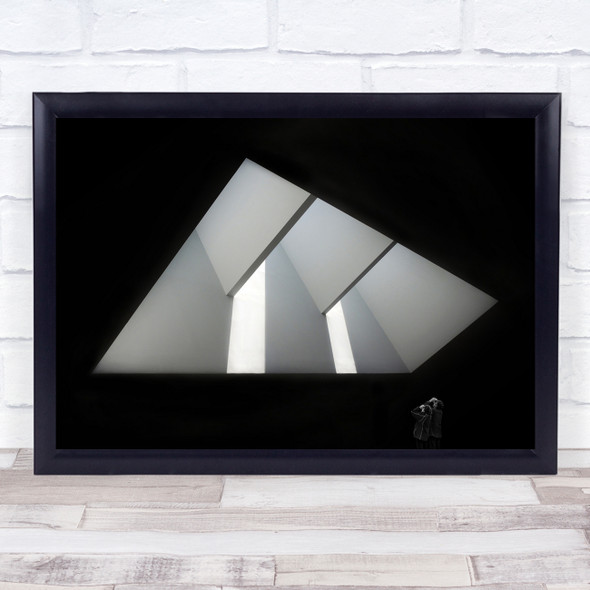 Roof Anxious What's To Be Seen There people staring through hole Wall Art Print