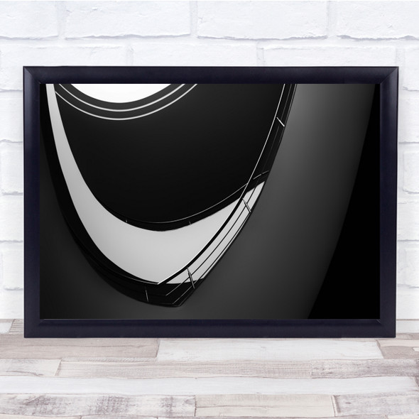 Architecture Jeroenvandewiel Stairs Abstract Black White Stages Wall Art Print