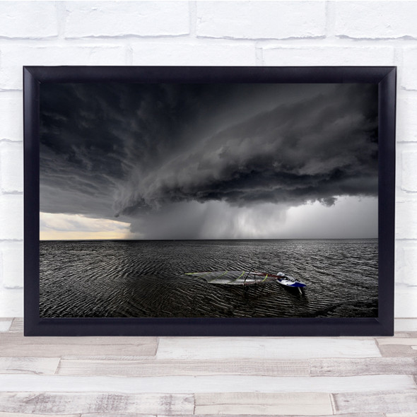 Seascape Landscape Storm Tornado Weather Surfing Surfboard Wind Wall Art Print