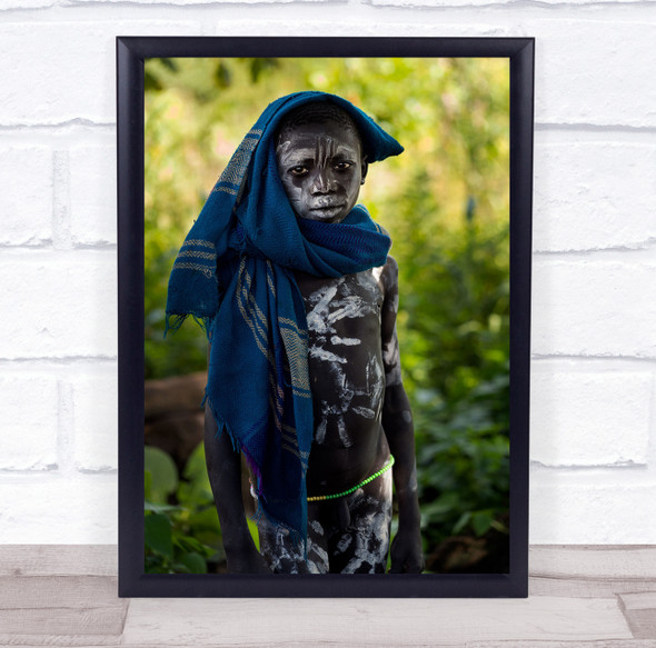 Tribe Surma Ethiopia Omo Ethnic Tribal Native Valley Indigenous Wall Art Print