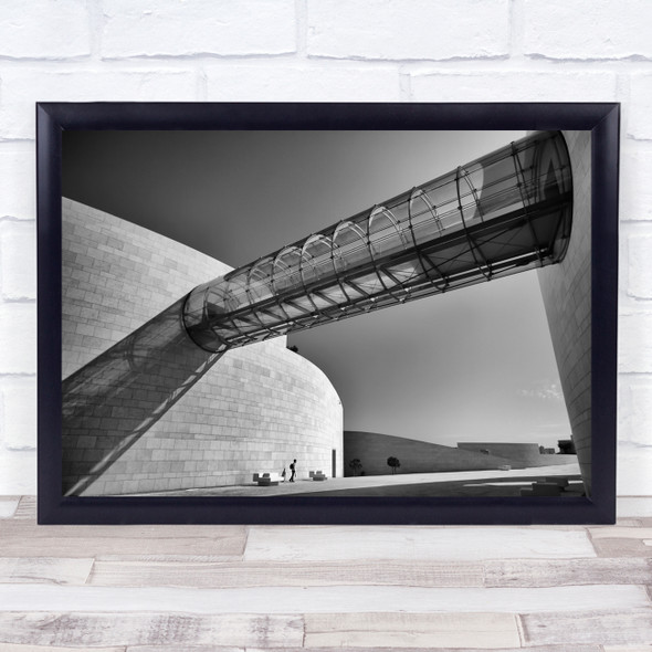 Architecture Building Black & White Street Person Tube Modern New World Print