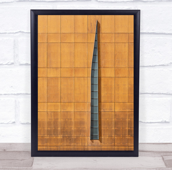 Architecture Facade Abstract Pattern Lines Tenerife, Hiperdino Wall Art Print