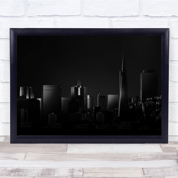 Architecture Skyline Cityscape City San Francisco USA Downtown Wall Art Print