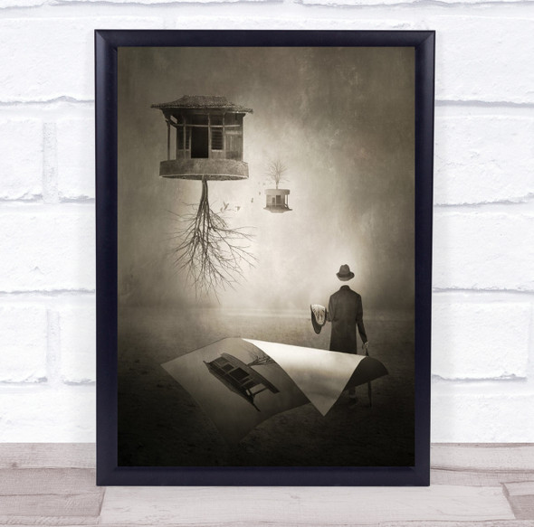 Creative Edit Surreal Surrealism Surrealistic Dali Clock Watch Wall Art Print