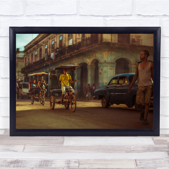 Havana Cuba Street Car Classic Road Way Transportation Traffic Wall Art Print