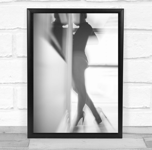 High Heels Shoes Anonymous Legs Blur Blurry Light Key High-Key Wall Art Print