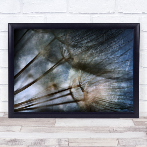 Macro Dandelion Soft Painterly Texture Gentle Feather Feathers Wall Art Print
