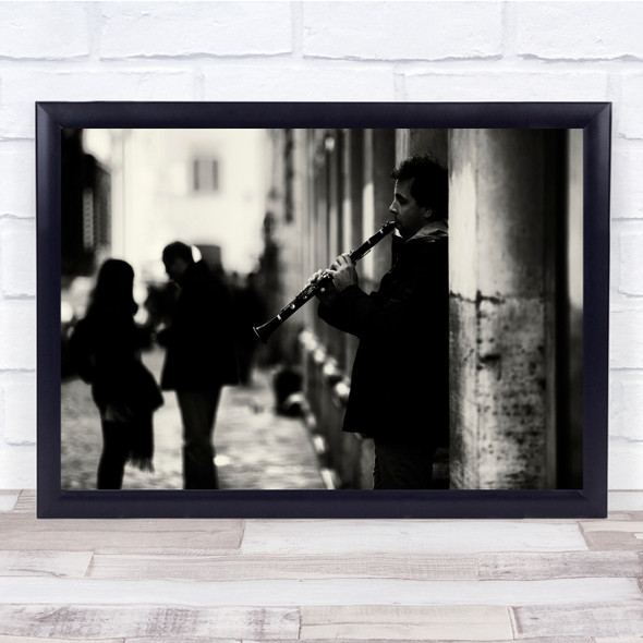 Pipe Play Musician Show Performance Sound Music Playing Person Wall Art Print