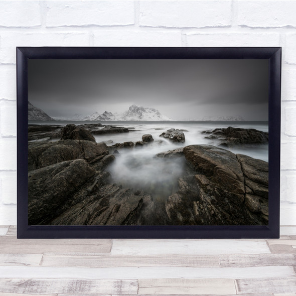 Rock Rocks Landscape Seascape Long Exposure Milky Silky Smooth Wall Art Print