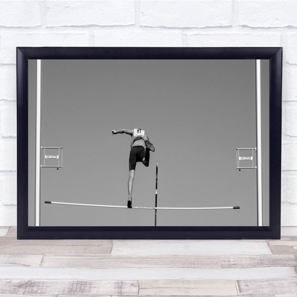 Sport Action Person Jump Stick Athlete Athletics Pole Accident Wall Art Print