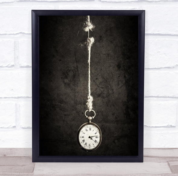 Still Life Time Clock Watch String Rope Vintage Medieval Brake Wall Art Print