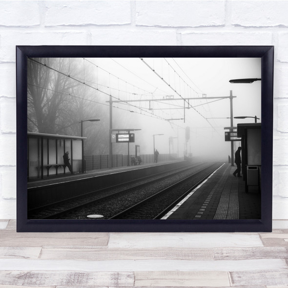 Street Passenger Train Station Railway Railroad Transportation Wall Art Print